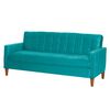 Futón Latam Home Genova Velvet 3 Cuerpos Turquesa