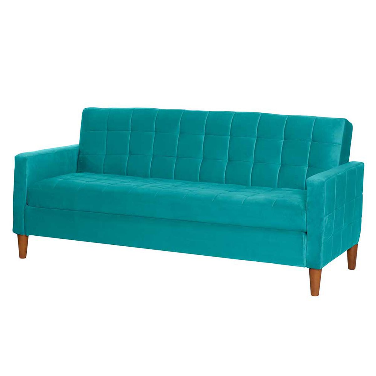 Futón Latam Home Genova Velvet 3 Cuerpos Turquesa