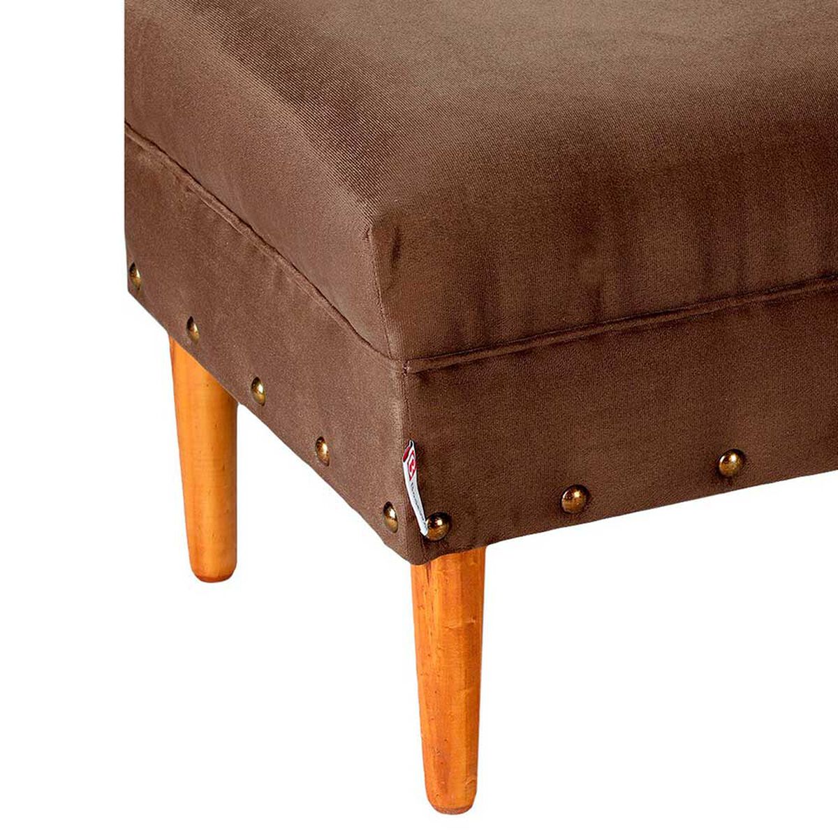 Banqueta Bodevir Provenza Tacha Felpa 04 Chocolate&nbsp;