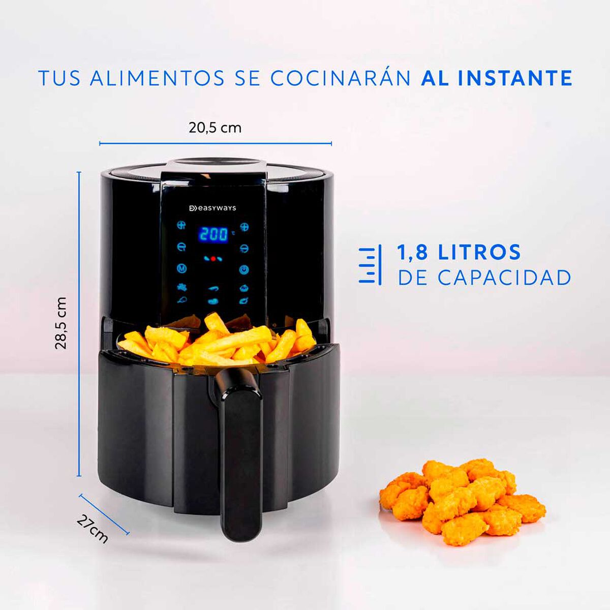 Freidora de Aire EasyWays Air Fryer Fast 1,8 lts.