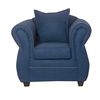 Juego de Living Black Factory Emili Sofá 3 Cuerpos + Dos Sillones 1 Cuerpo Azul