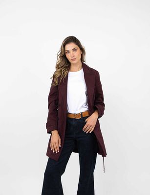 Imagen 1 del producto Chaqueta Larga Mujer Zibel Burdeo, Cafe, Taupe