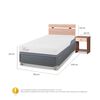 Cama Americana CIC 1,5 Plazas Excellence Plus + Respaldo + Velador