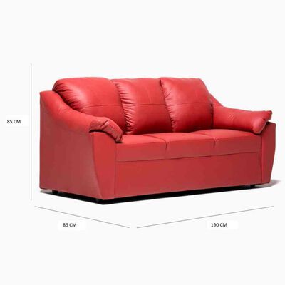 Imagen 2 del producto Sofá Cabsur Genova 3 Cuerpos Rojo