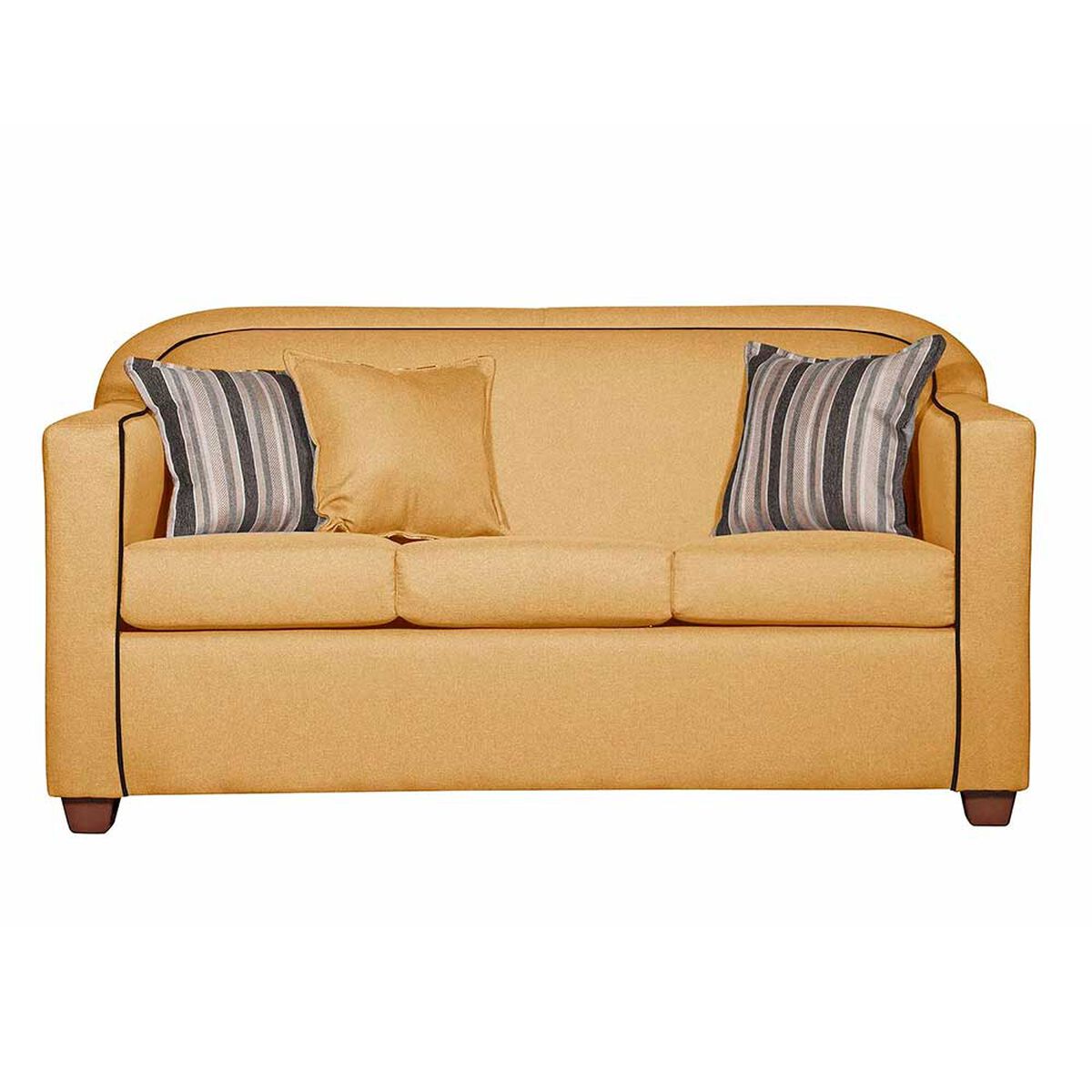 Juego de Living Ruzam Mobel Zafiro Sof&aacute; 3 Cuerpos + Dos Sillones 1 Cuerpo Lino Mostaza
