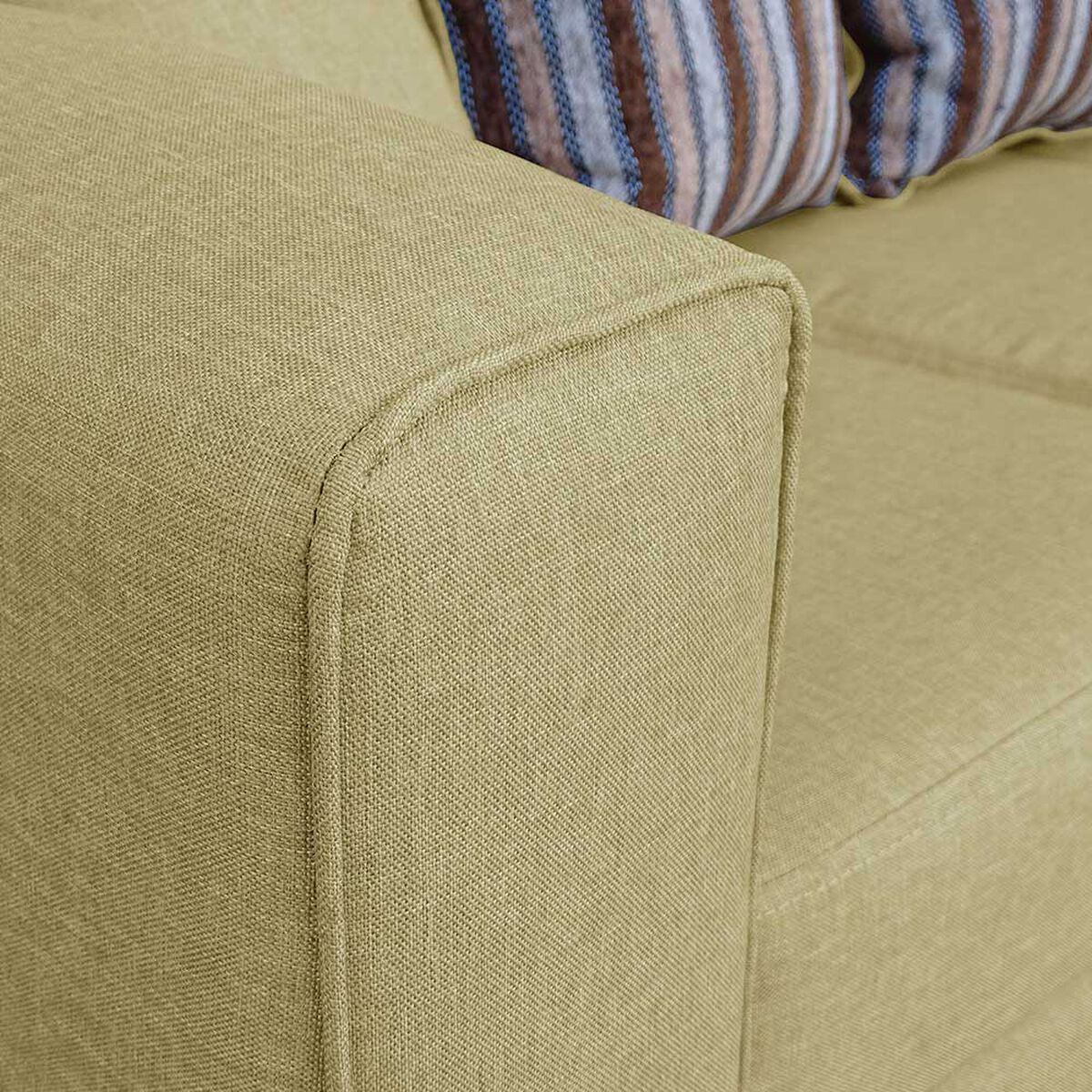 Sofá Elegant Detail Santa Fe 3 Cuerpos Tela Beige