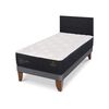 Cama Europea CIC 1,5 Plazas Premium + Respaldo Villarrica Negro