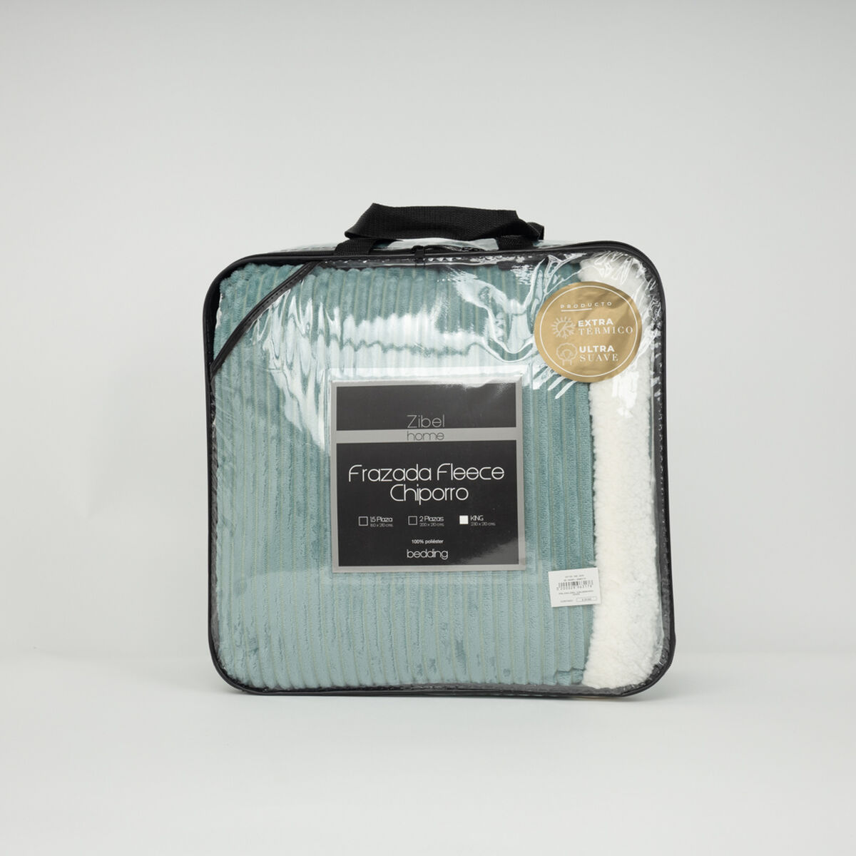 Frazada Flannel Acanalada Sherpa Zibel King