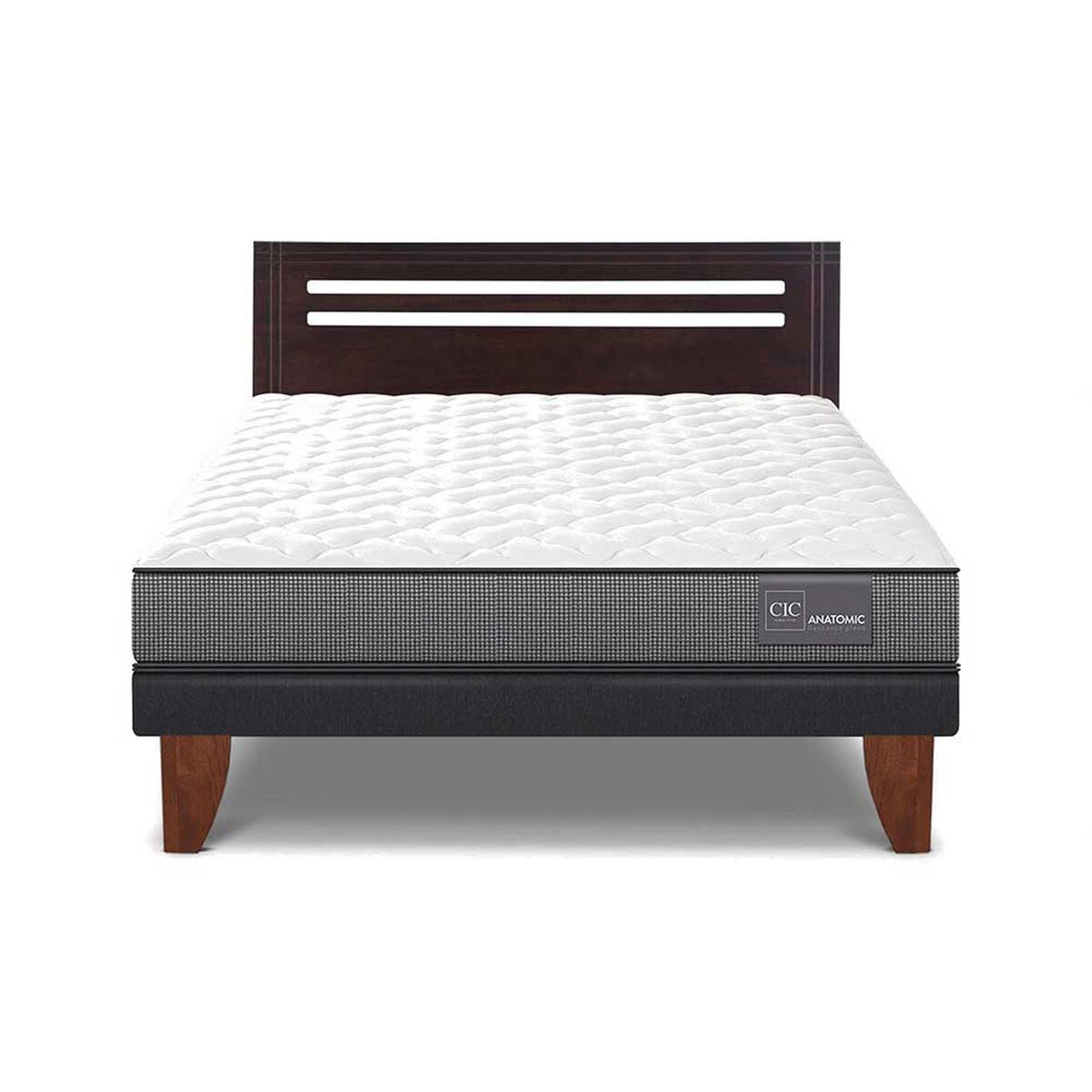 Cama Europea CIC 2 Plazas Anatomic + Respaldo Munich