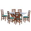 Juego de Comedor Latam Home Alicante 6 Sillas Turquesa