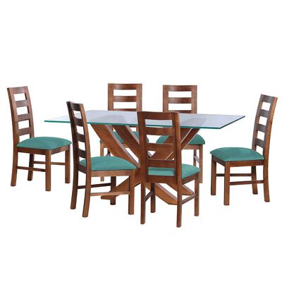 Imagen 1 del producto Juego de Comedor Latam Home Alicante 6 Sillas Turquesa