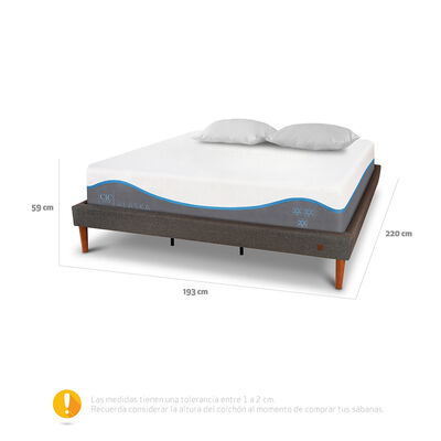 Imagen 2 del producto Cama Europea CIC King Alaska + Almohadas Viscoelásticas
