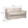 Sofá Innovamuebles Cretone Lino 2 Cuerpos Beige