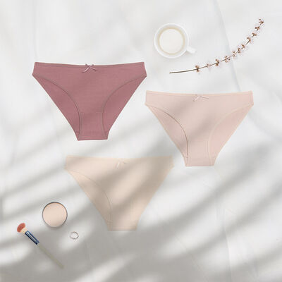 Pack 3 Unidades Calz&oacute;n Bikini Mujer Intime