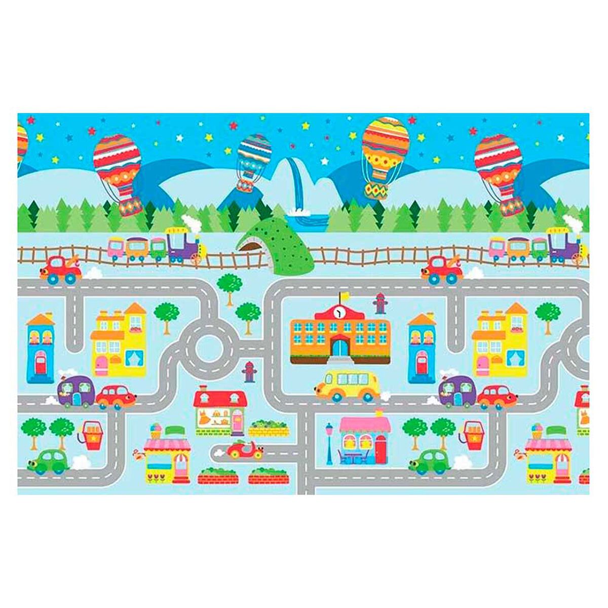 Alfombra Infantil Idetex City 133 x 100 cm. Multicolor