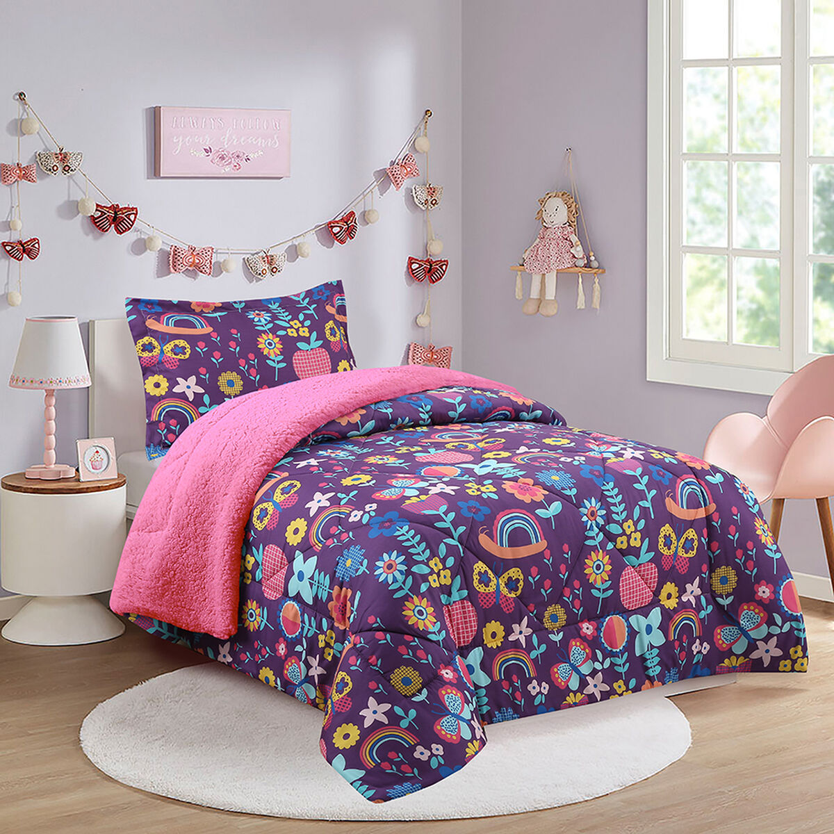 Plumón Doral 1,5 Plazas Kids Flores