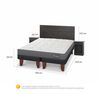 Cama Europea CIC Base Dividida King Anatomic + Respaldo + 2 Veladores Villarrica