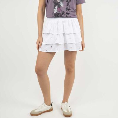 Falda Mini Mujer Icono Blanco
