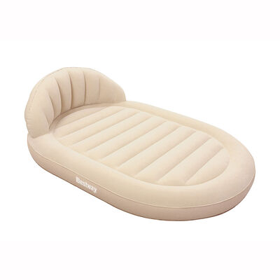 Colchon Inflable Bestway Con Respaldo Royal Round 1.5 Plaza