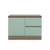 Mueble Base de Cocina Home Mobili Etni 120 2 Cajones Café Menta