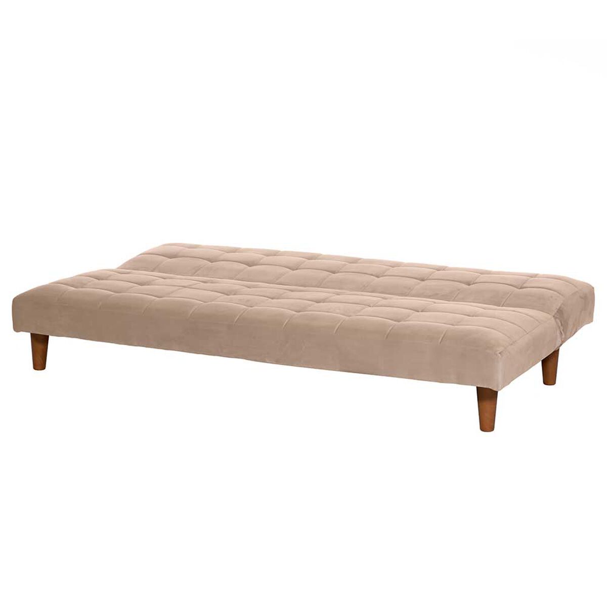 Futón Latam Home Turin Velvet 3 Cuerpos Beige