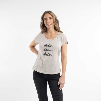 Polera Con Estampado Manga Corta Mujer Portman Club