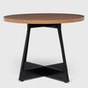 Mesa de Comedor Redonda Roca Capitolio 100cm Canela Negro