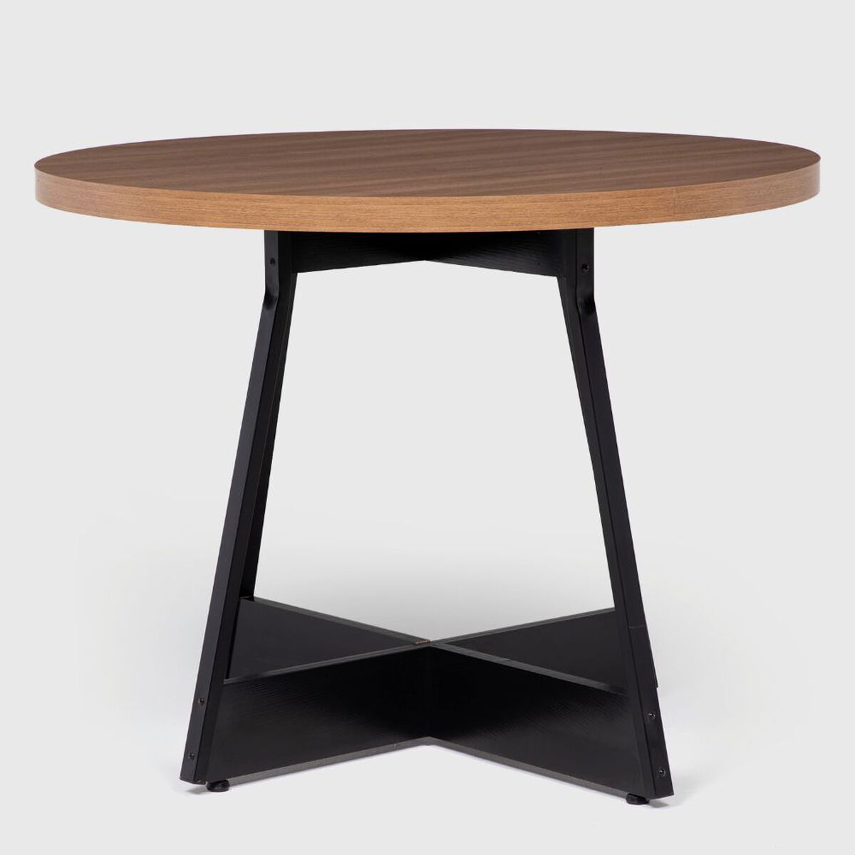 Mesa de Comedor Redonda Roca Capitolio 100cm Canela Negro