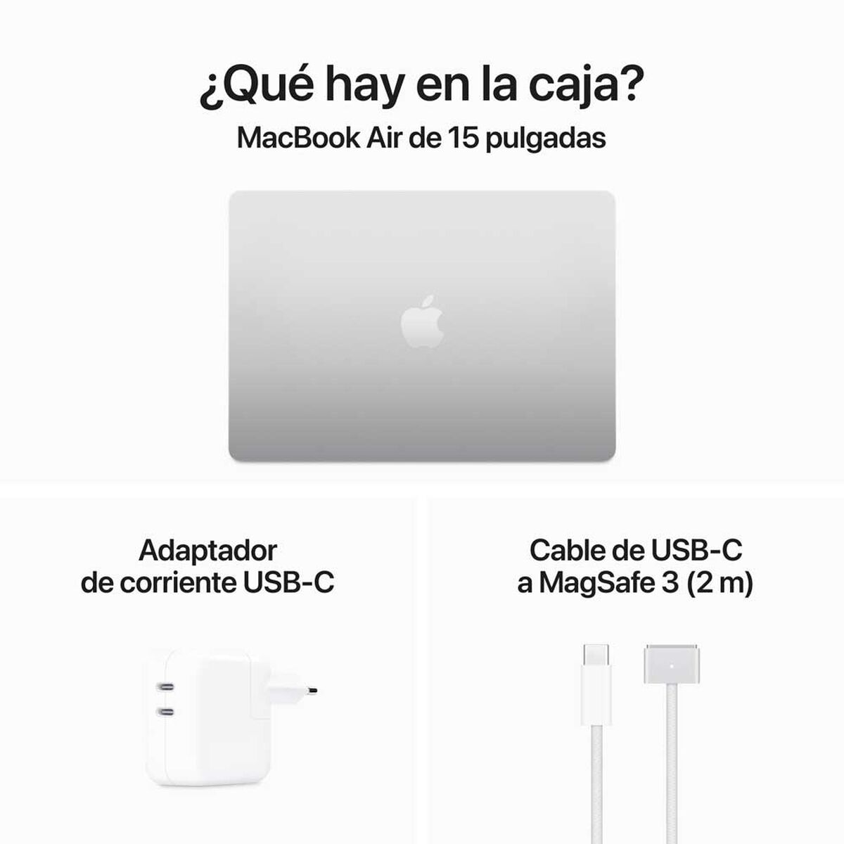 Macbook Air Apple MRYP3CI/A Chip M3 8GB 256GB SSD 15,3" Plata