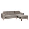 Sofá Seccional Derecho Latam Home Salermo Tela Velvet 3 Cuerpos Gris