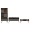 Rack TV Hasta 55" + Biblioteca + Mesa de Centro TuHome Vassel