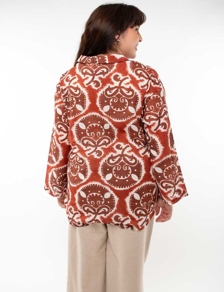 Blusa Estampada Manga Larga Mujer Extralindas