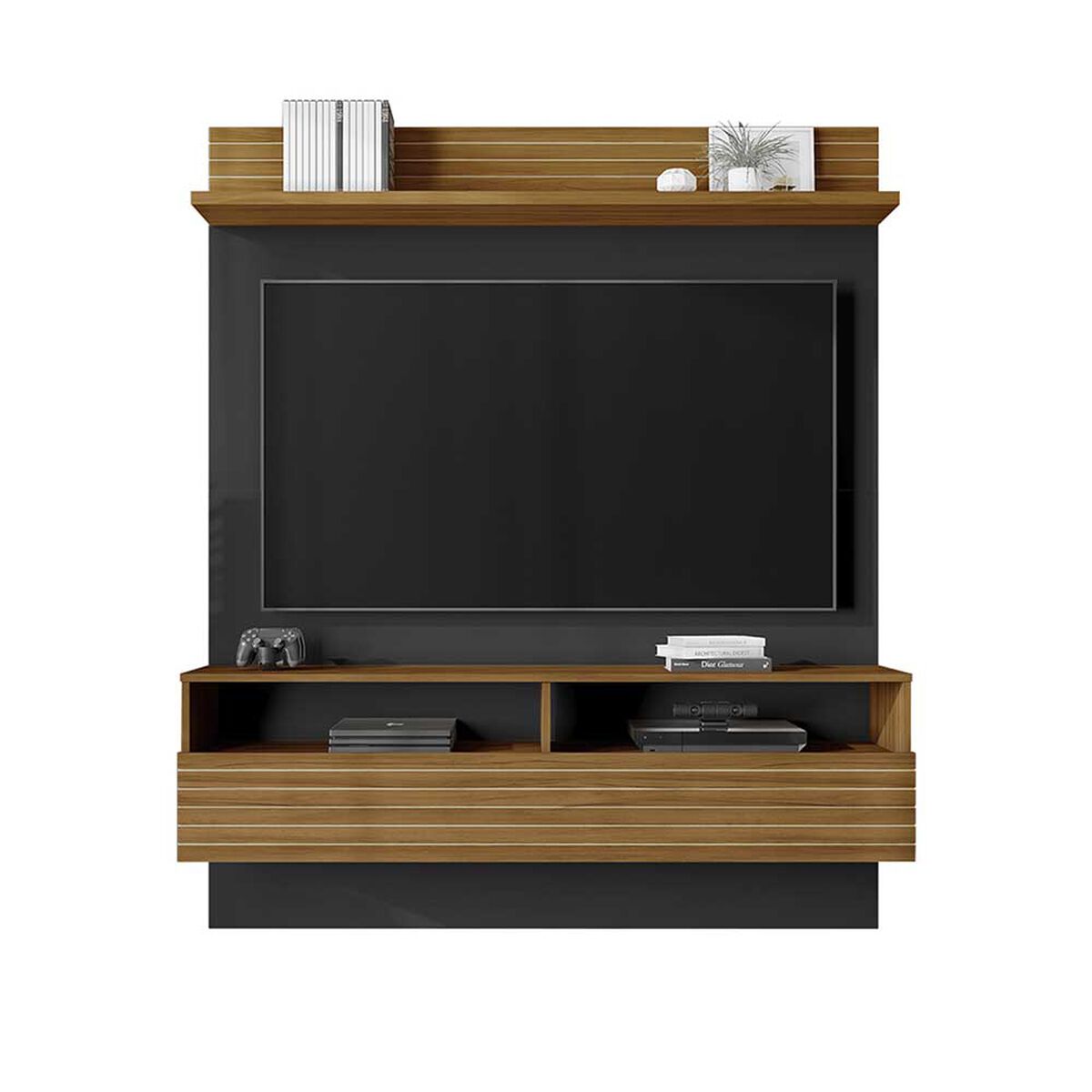 Panel TV Home Mobili Cliff Hasta 55" Negro
