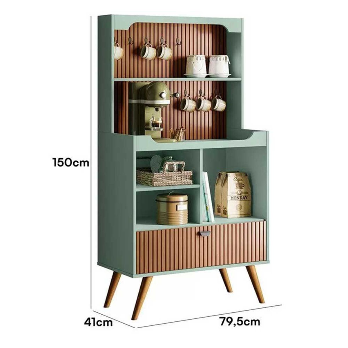 Mueble de Cocina Onessta Rubi 1 Puertas Menta