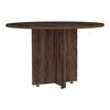 Combo Mesa Redonda + Cajonera 2 Puertas TuHome Home Office Negro Soft-Coñac