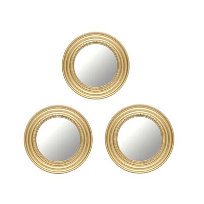 Imagen 1 del producto Set 3 Espejos Redondos Vgo EP12501 Dorado 25 cm