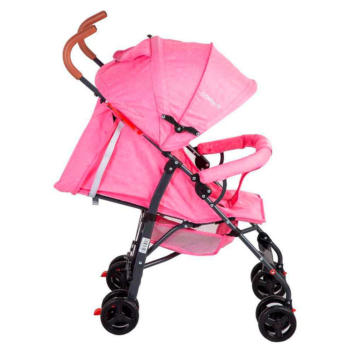 Coche Paragua Bebe 5126 Plegable Liviano Compacto Rosado Bebesit