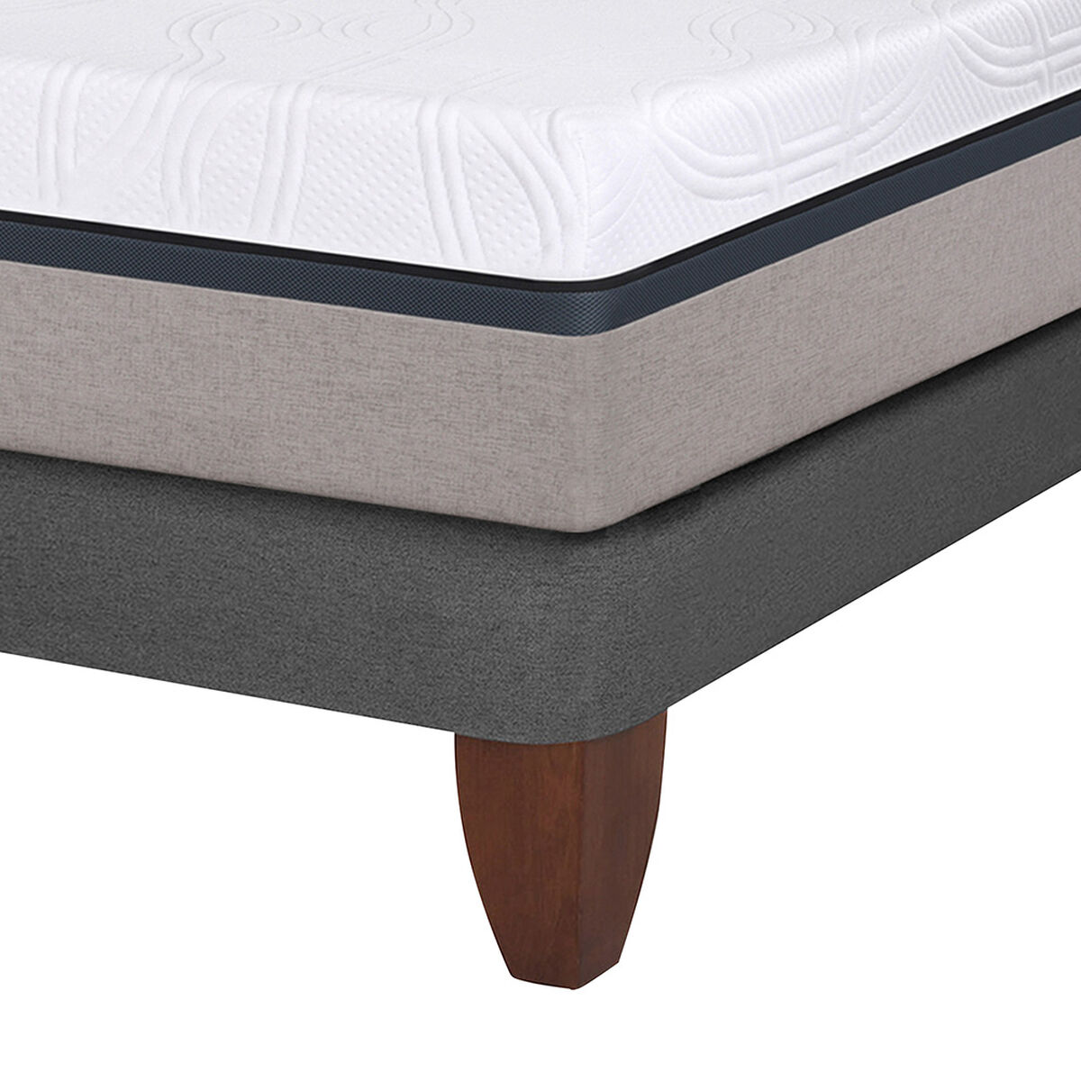 Cama Europea CIC Base Dividida King Balance + Respaldo Tamesis