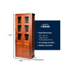 Vitrina Muebles Hema Berl&iacute;n 4 Puertas Nogal