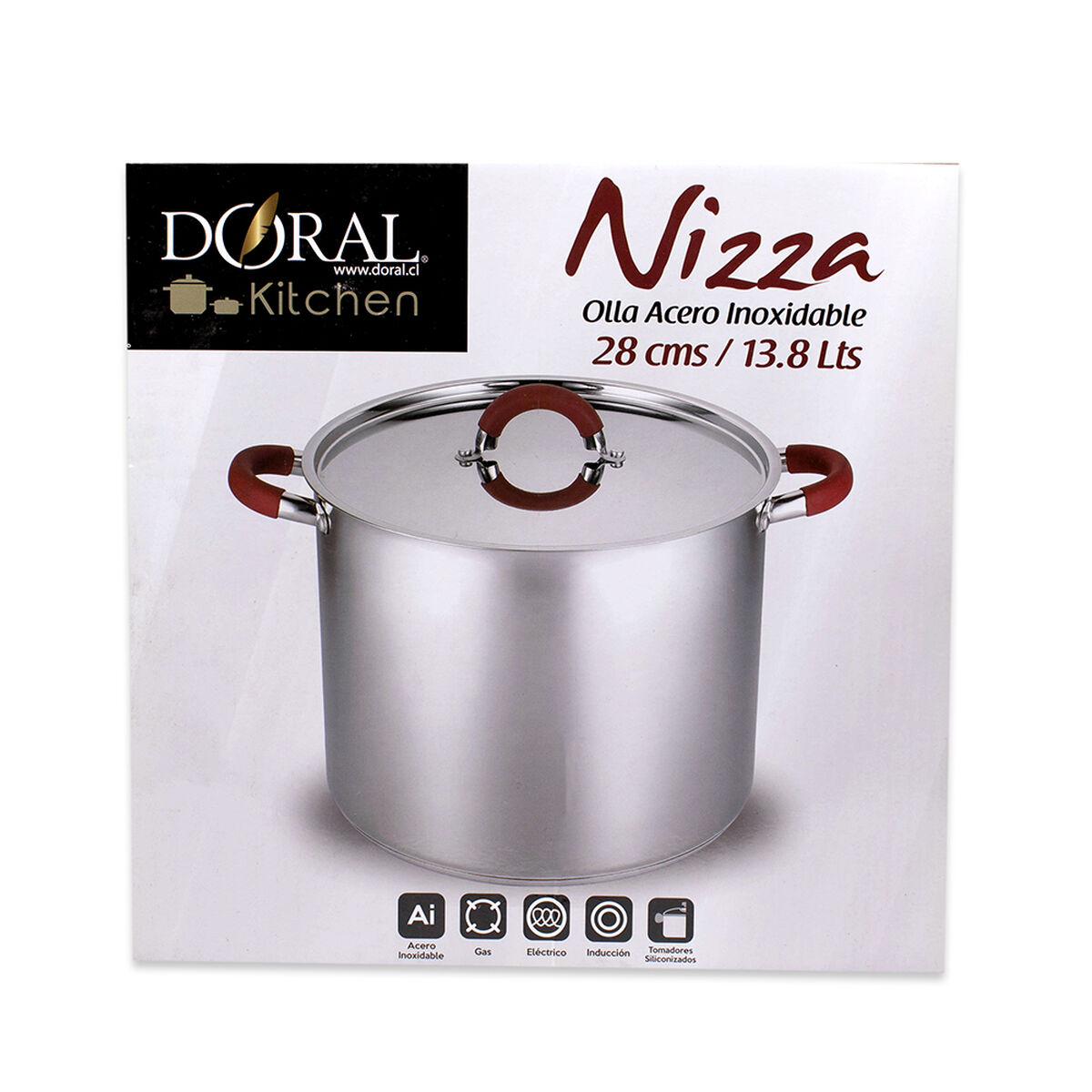 Olla Acero Inoxidable Doral Nizza8 x 22,5 cm