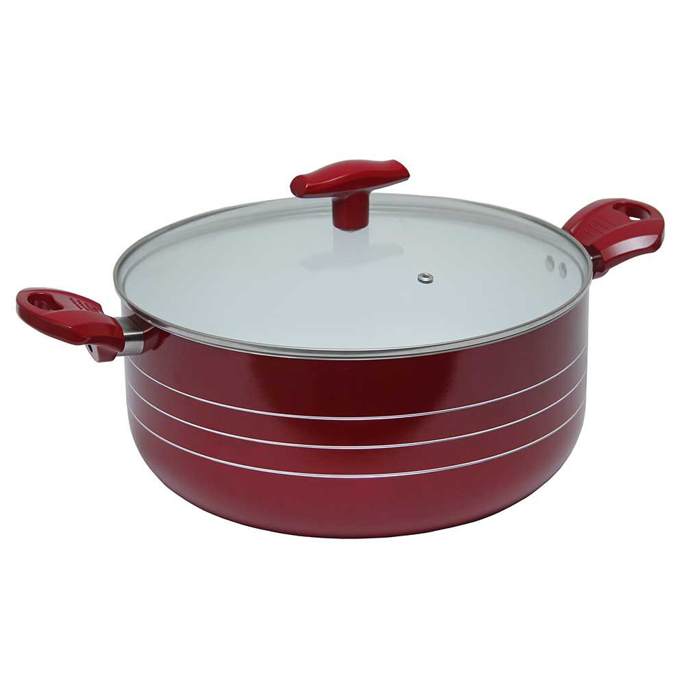 Cacerola Aluminio Vitta Antiadherente Rojo 26 L