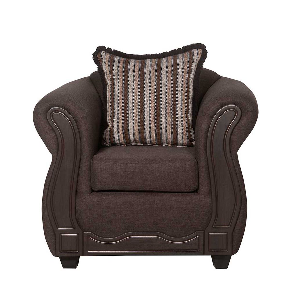 Juego de Living Black Factory Sofia 6 Cuerpos Café