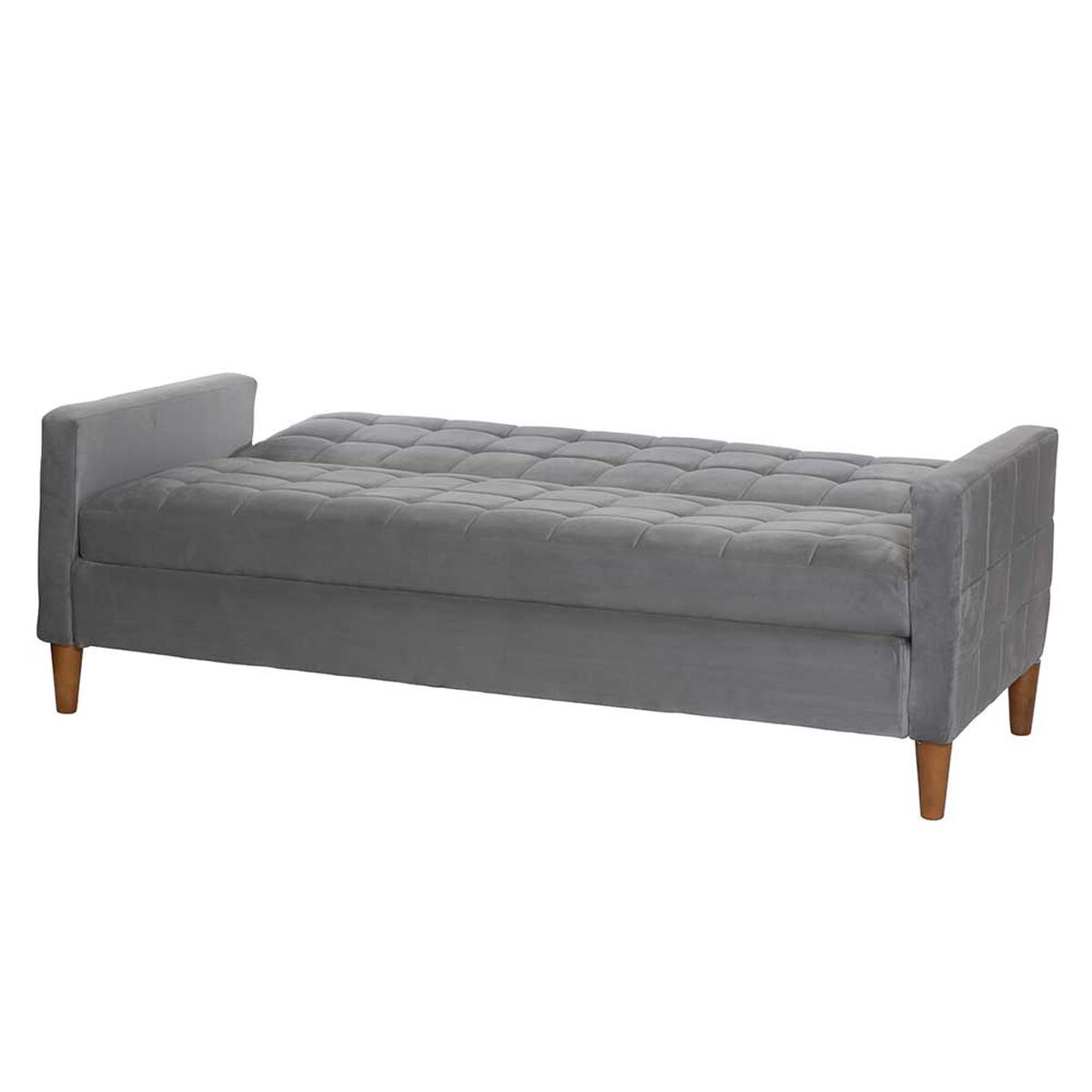 Futón Latam Home Genova Velvet 3 Cuerpos Gris