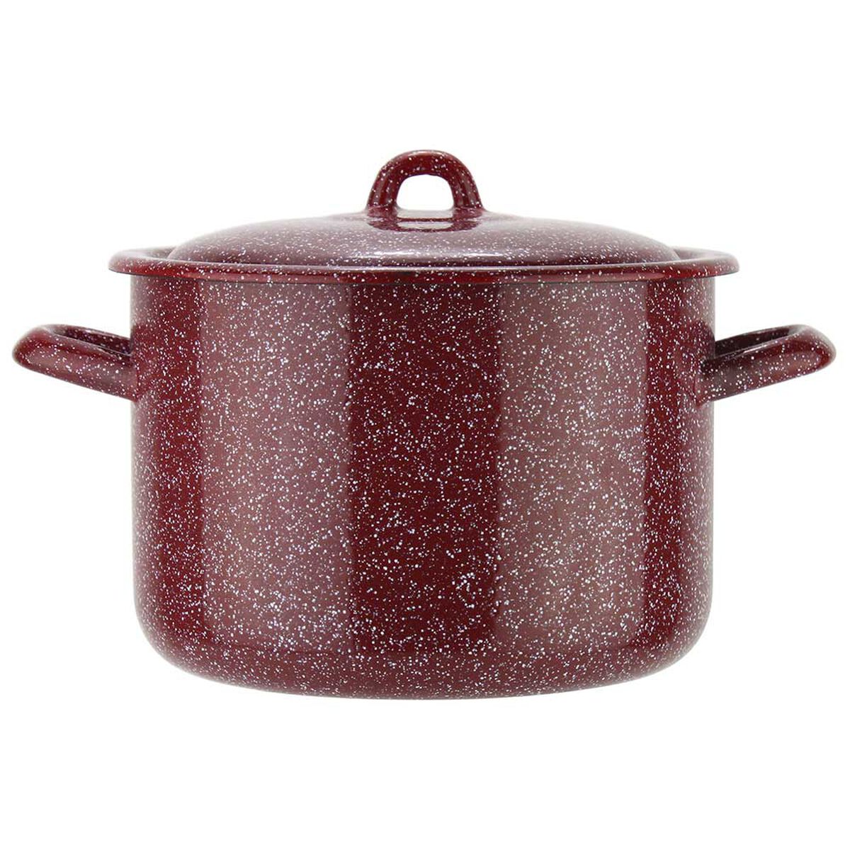 Batería de Cocina Acero Vitrificado Fantuzzi Fundo Rojo 5 Piezas