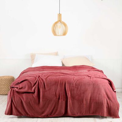 Imagen 1 del producto Frazada de Poliéster Mashini 1,5 Plazas Liso Burdeo