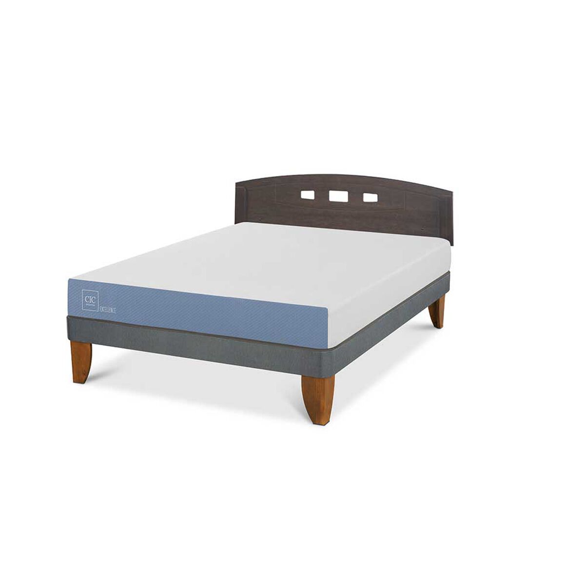 Cama Europea CIC 2 Plazas Excellence + Respaldo Gales