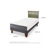 Cama Europea CIC 1,5 Plazas Smart + Respaldo Dublin Olivo