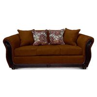 Sofá Elegant Detail Girona 3 Cuerpos Tela Café