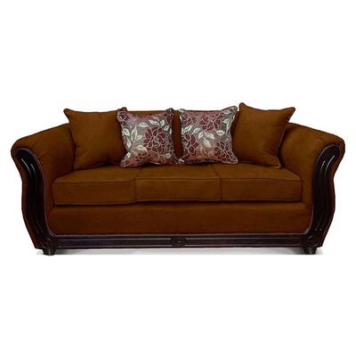 Imagen 1 del producto Sofá Elegant Detail Girona 3 Cuerpos Tela Café