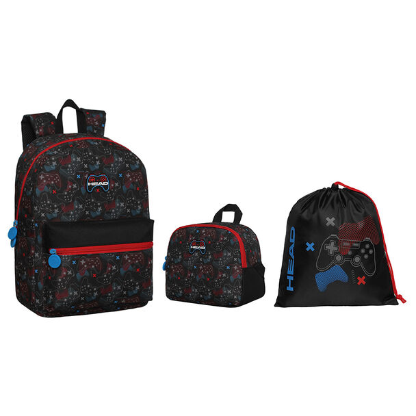 Pack Mochila Infantil, Estuche y Gymbag Head